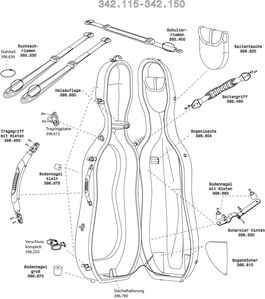 Estuche Cello Air Bolsillo para cuerdas (especificar color) Gewa Made in Germany