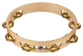 Panderetas Pro 10in Single Row Tambourin Latón LP380A-BR Latin Percussion