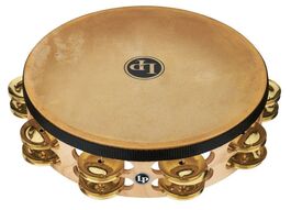 Panderetas Pro 10in Double Row With Head 10" Latón LP384-BR Latin Percussion