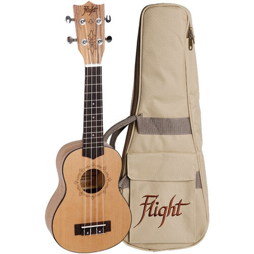 Ukelele Soprano Flight DUS-320 Zebrano