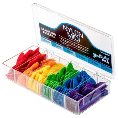 Caja 216 Púas Dunlop 4432 Nylon Midi Caja 216 Púas Dunlop 4432 Nylon Midi