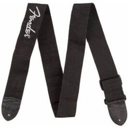 Correa Fender 0662-043 Poly Negra Logo Gris
