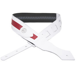 Correa Guitarra o Bajo BG Premium Duo Cuero Blanco y Rojo GLD189 Correa Guitarra o Bajo BG Premium Duo Cuero Blanco y Rojo GLD189