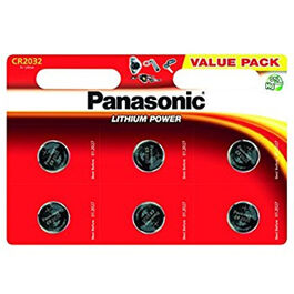 Blister 6 Pilas Botón Panasonic 3V, CR2032