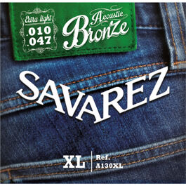 Juego Cuerdas Guitarra Acústica Savarez A130XL Bronce 010-047