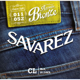 Juego Cuerdas Guitarra Acústica Savarez A130CL Bronce 011-052