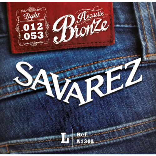 Juego Cuerdas Guitarra Acústica Savarez A130L Bronce 012-053