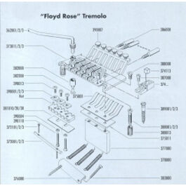 Recambios Floyd Rose Schaller Tornillo Barra Cuerdas Cromado 20200200