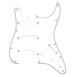 Golpeador 3 Capas Jet Guitars Stratocaster S/S/S PS300-WH Blanco