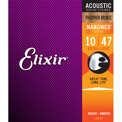 Juego Cuerdas Acústica Elixir Phosphor Nanoweb 16002 (10-47)