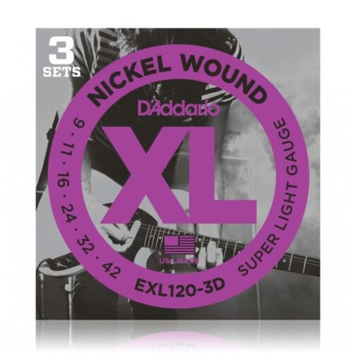Juego D'Addario Eléctrica EXL-120-3D (009-042)
