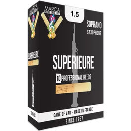 Caja 10 Cañas Saxo Soprano Marca Superieure 1½