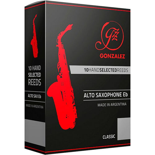 Caja 10 Cañas Saxo Alto Gonzalez Classic 3½