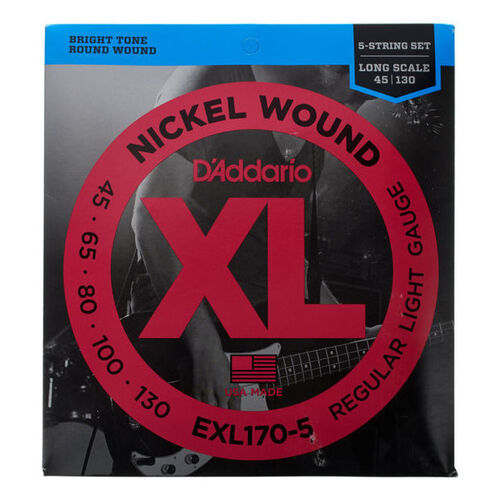 Juego D'Addario Bajo EXL-170 5 Cuerdas (045-130) Juego D'Addario Bajo EXL-170 5 Cuerdas (045-130)