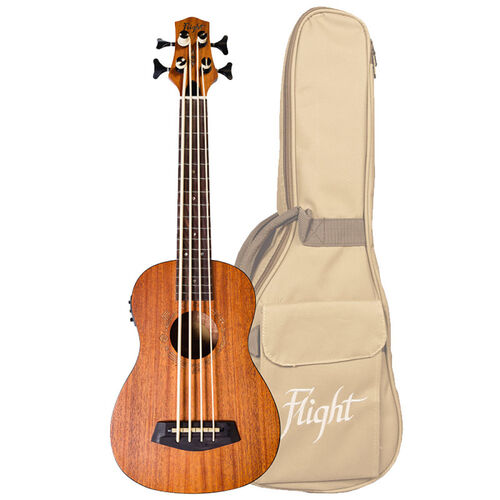 Ukelele Bajo Flight Du-Bass Electrificado Caoba