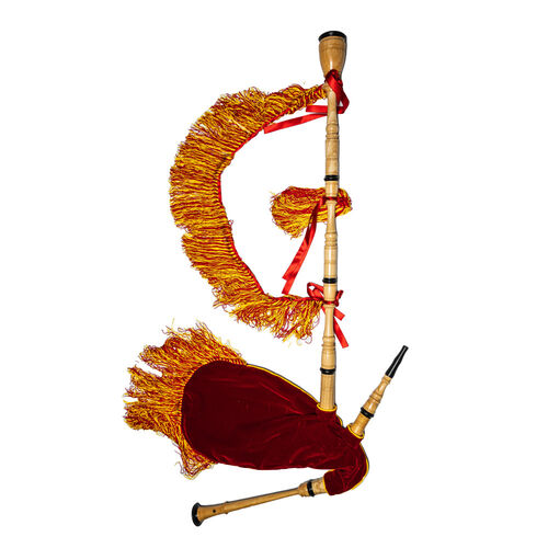 Gaita Gallega Do Represas Madera Fresno Funda Fuelle Roja
