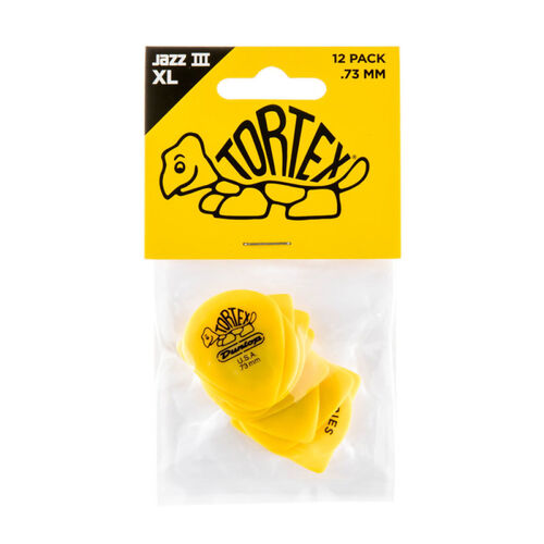 Bolsa 12 Púas Dunlop 498P-073 Tortex Jazz III Xl 0,73mm