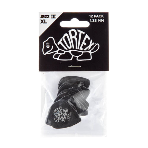 Bolsa 12 Púas Dunlop 498P-135 Tortex Jazz III Xl 1,35mm