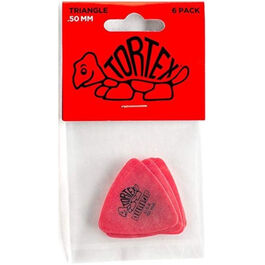 Bolsa 6 Púas Dunlop 431P-050 Tortex Triangle 0,50mm Pickers