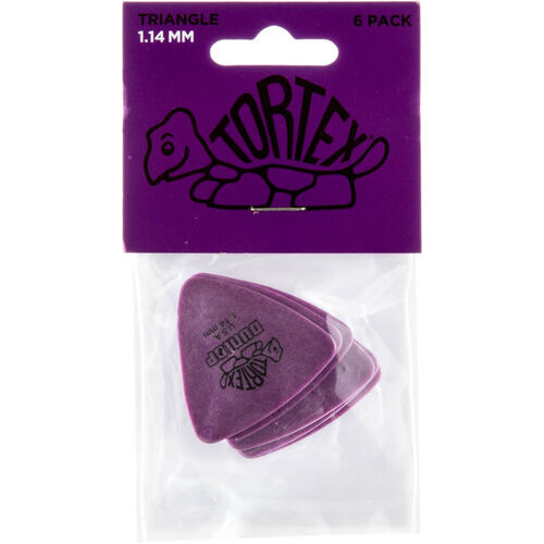 Bolsa 6 Púas Dunlop 431P-114 Tortex Triangle 1,14mm Pickers
