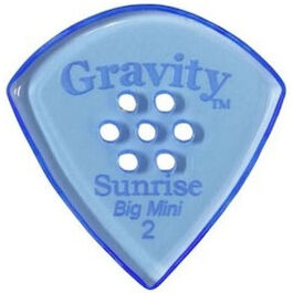 Púa Gravity Sunrise Big Mini 2,0mm Polished Multi-Hole Azul GSUB2PM