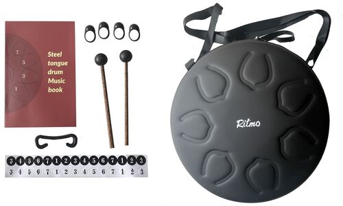 Mini Tongue Drum de 12" 13 Notas Upgraded Premium Lotus Serie Bronce