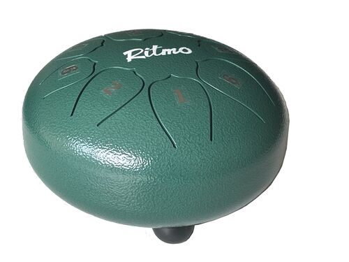 Mini Tongue Drum de 6" 8 Notas Lotus Display Verde