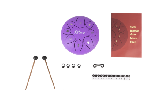 Tongue Drum Morado 8 Notas-6