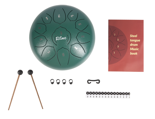 Tongue Drum Verde 11 Notas-10