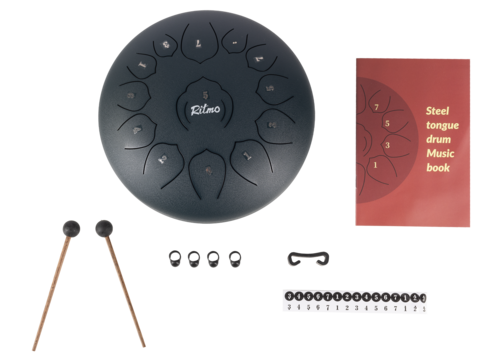Tongue Drum Negro 11 Notas-10