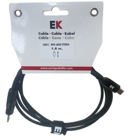 Cable Ek Audio Usb-C Minijack Estéreo Macho 1,8 M