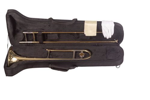 Trombón Tenor Amadeus TT811L Lacado Tubo Ancho Sib
