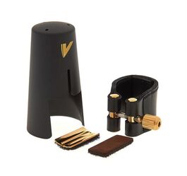 Abrazadera Vandoren de Cuero con Boquillero Vandoren de Plástico Saxo Barítono (LC29P)