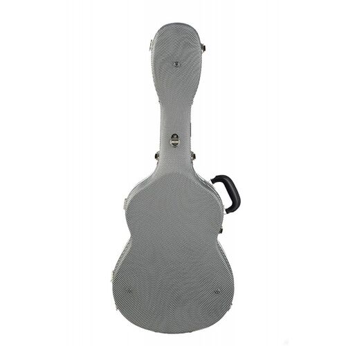 Estuche guitarra clásica ABS Rapsody Armonia Plateado 3D rugoso