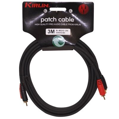 Cable Audio A-402G-1.5M 2 Rca - 2 Rca 24Awg Kirlin Negro