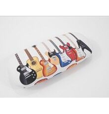 Funda Gafas Blanca con Guitarras