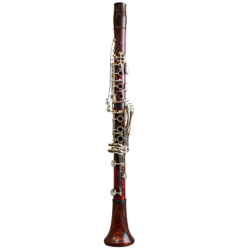 Clarinete Backun Q Series 18 Llaves Plata y Pilares Oro Madera Cocobolo Sib