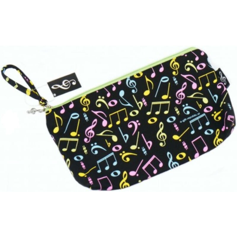 Estuche multiusos negro notas colores A-Gift-Republic B-3022