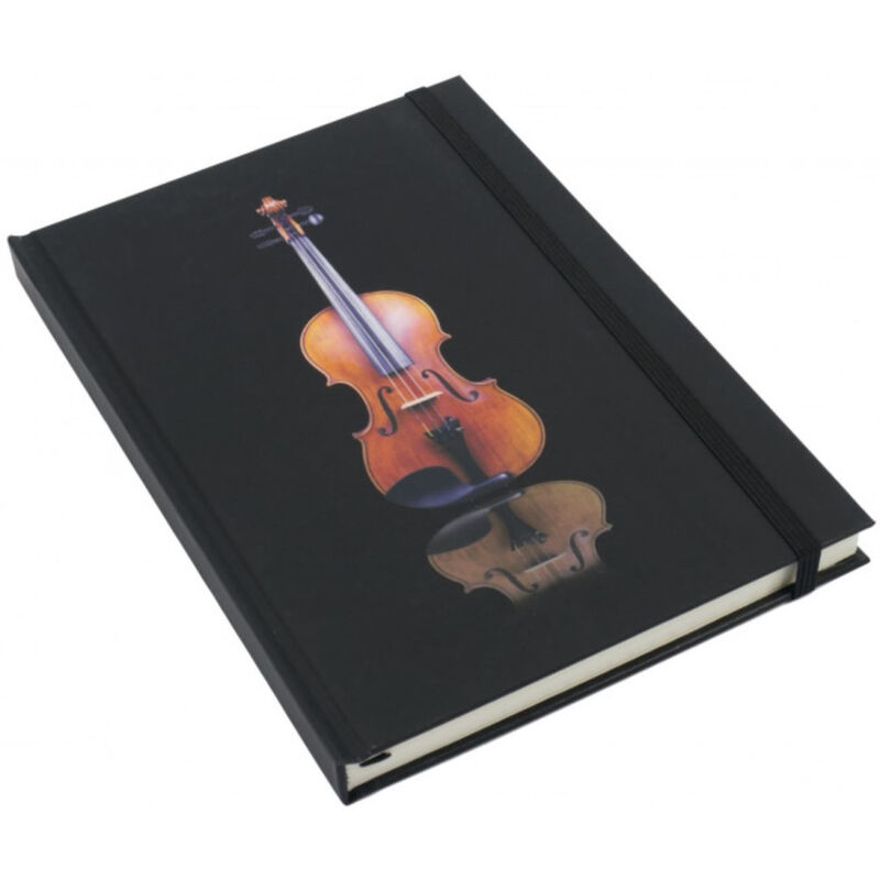 Libreta Notas Dibujo Violín Agifty N-1028 Negra