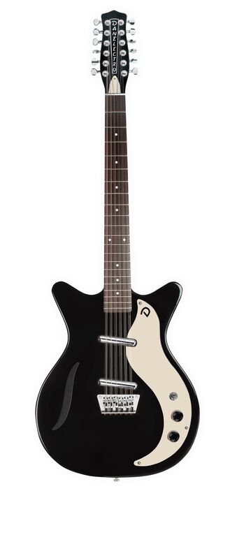 Guitarra Elctrica de +7 Cuerdas Vintage 12str Gloss Black Danelectro