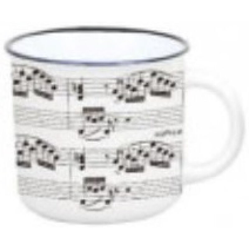 Taza Mug 350 ml. Agifty M-7012 Blanca Partituras